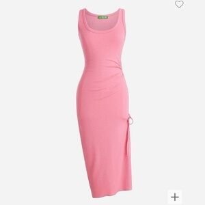 J.Crew Ruched midi dress in vintage rib